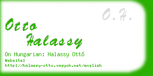 otto halassy business card